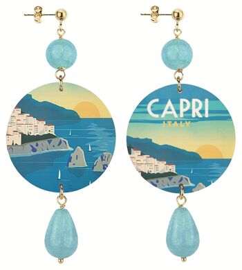 Boucles d'oreilles pour femme The Circle Classic Capri fabriquées en Italie