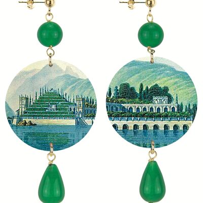 The Classic Circle Women's Earrings Lago Maggiore. Made in Italy