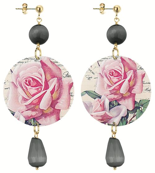 Celebra la primavera con gioielli ispirati ai fiori. Orecchini Donna The Circle Classico Rosa Rosa. Made in Italy