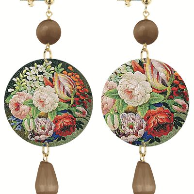 Celebra la primavera con gioielli ispirati ai fiori. Orecchini Donna The Circle Classico Fiori Colorati. Made in Italy
