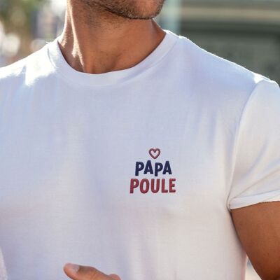 Besticktes T-Shirt - Papa Poule