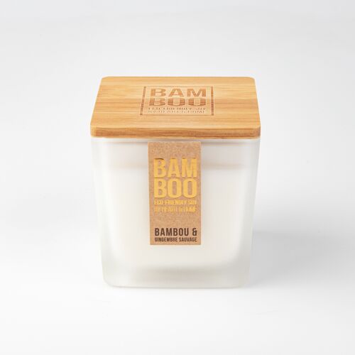 Bougie parfumée Grande jarre Bambou & Gingembre sauvage - HEART & HOME - BAMBOO