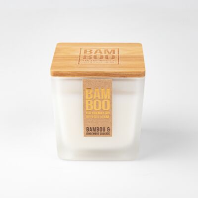 Bougie parfumée Grande jarre Bambou & Gingembre sauvage - HEART & HOME - BAMBOO