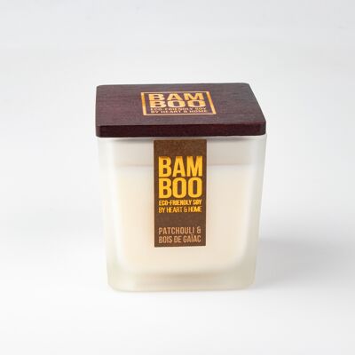 Scented candle Large jar Patchouli & Guaiac wood - HEART & HOME - BAMBOO