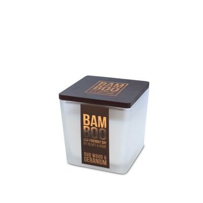 Scented candle Small jar Oud wood & Geranium - HEART & HOME - BAMBOO