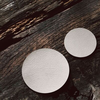 Recycled Leather Drink Coaster Duo (Large)