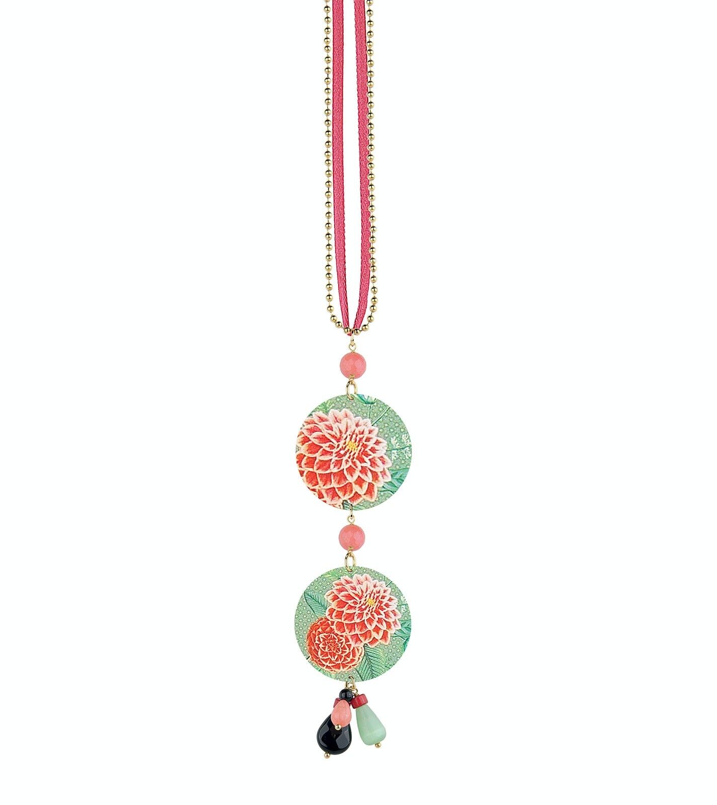 Celebra la primavera con gioielli ispirati ai fiori. Collana Donna The Circle Special Classico Fiore Rubino. Made in Italy