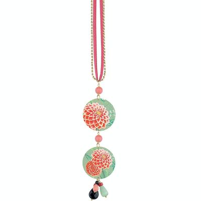 Celebre la primavera con joyas inspiradas en flores. Collar The Circle Special Classic Ruby Flower para mujer. Hecho en Italia