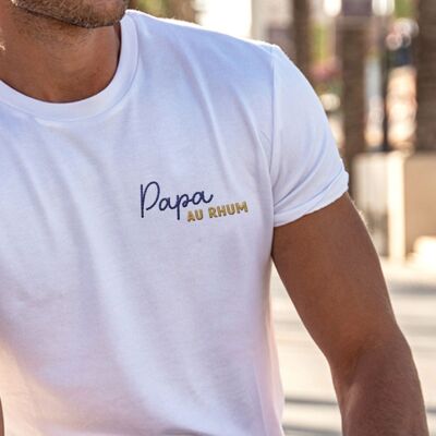 T-shirt brodé - Papa au Rhum