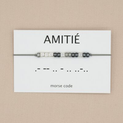 morse code armband amitié