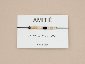 bracelet code morse amitié 12