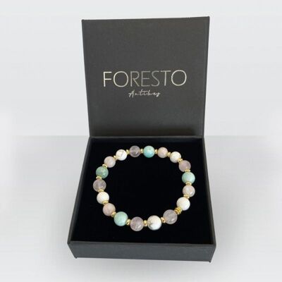 Pulsera ROMÁNTICA a base de piedras semipreciosas de FORESTO Antibes