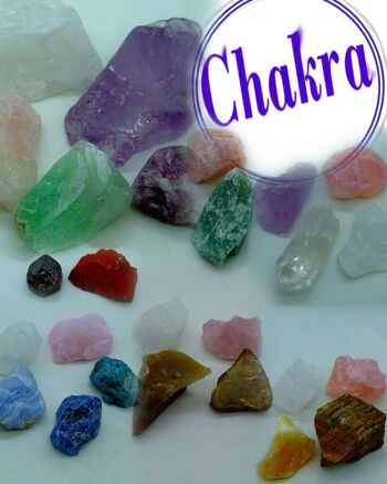 "Sahasrara chakra, chakra de la couronne, chakra de la couronne" - pierres à eau de chakra quintESSENCE dans un sachet en organza - dans un pack abordable de 3 2