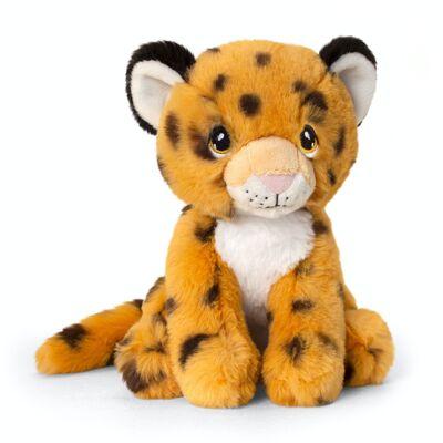 Cheetah soft toy sitting 18cm - KEELECO