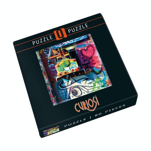 quadratisches Puzzle aus der Curiosi-Puzzleserie Q-Amsterdam, 80 Teile