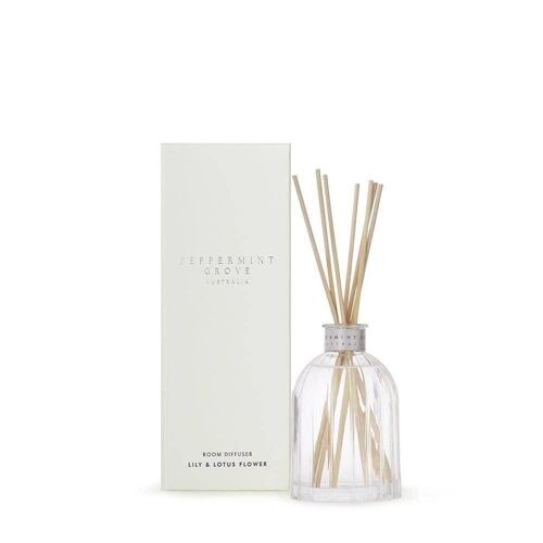 100ml Lily & Lotus Flower Scented Reed Diffuser - By Peppermint Grove
