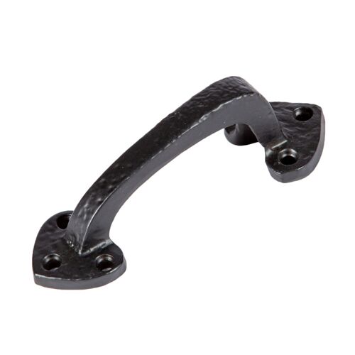 100mm Black Rustic Arrowhead Door Handle - By Hammer & Tongs