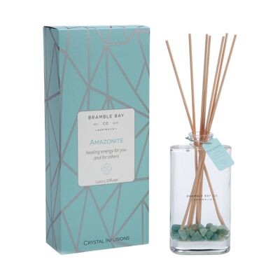 Diffusore a bastoncino profumato con infusi di cristalli di amazzonite da 150 ml - Di Bramble Bay