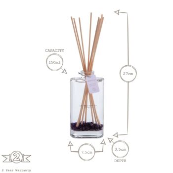 Diffuseur de roseaux parfumés aux infusions de cristal d'améthyste de 150 ml - Par Bramble Bay 7