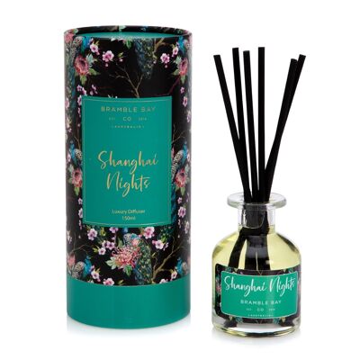 Diffuseur de roseaux parfumés botaniques Shanghai Nights de 150 ml - Par Bramble Bay