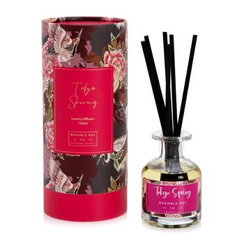 Diffuseur de roseaux parfumés botaniques Tokyo Spring de 150 ml - Par Bramble Bay 1