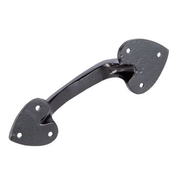 Poignée de porte en pointe de flèche rustique noire de 155 mm - par Hammer & Tongs 4