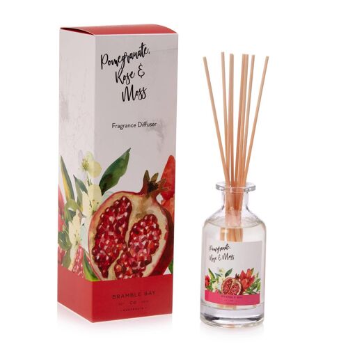 170ml Pomegranate, Rose & Moss Scented Reed Diffuser