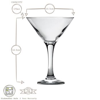 Verres à martini Misket de 175 ml - Par LAV 5