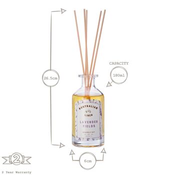 Bramble Bay Diffuseur de parfum en lin australien Lavender Fields 180 ml 7