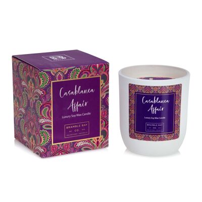 Vela perfumada de cera de soja botánica Casablanca Affair de 185 g - Por Bramble Bay