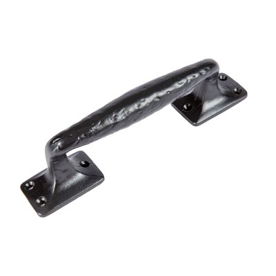 Manija de puerta de granero forjada negra de 205 mm - de Hammer & Tongs