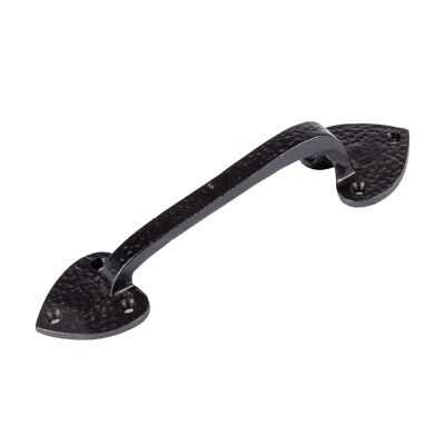Manija de puerta de punta de flecha rústica negra de 205 mm - de Hammer & Tongs
