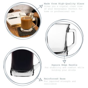 Tasse à café en verre multicolore Zen+ de 225 ml - Par LAV 4