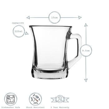 Tasse à café en verre multicolore Zen+ de 225 ml - Par LAV 5