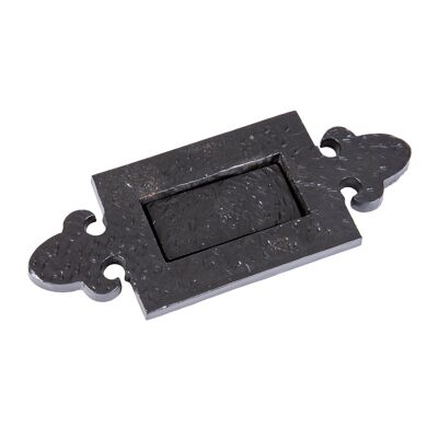 270 x 105mm Black Fleur De Lis Letter Plate - By Hammer & Tongs