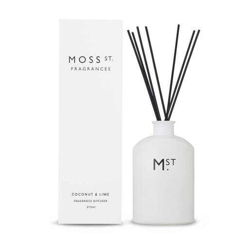 275ml Coconut & Lime Scented Reed Diffuser - By Moss St. Fragrances