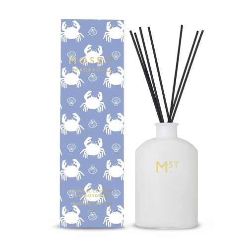 275ml Tropical Coconut & Lemongrass Scented Reed Diffuser - By Moss St. Fragrances