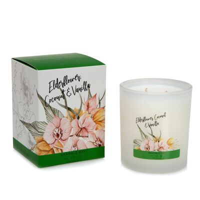 Bramble Bay Bougie parfumée à la cire de soja pour le bain et le corps aux fleurs de sureau, noix de coco et vanille 300 g