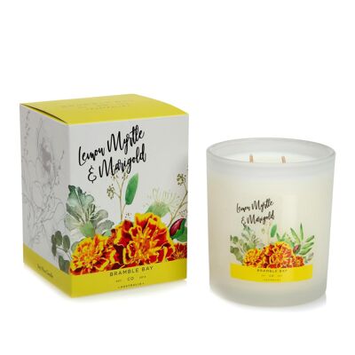 Vela perfumada de cera de soja para baño y cuerpo, mirto limón y caléndula, 300 g, de Bramble Bay