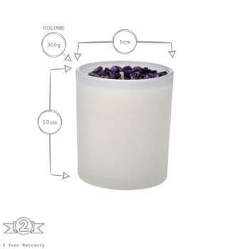 Bramble Bay Bougie parfumée à la cire de soja avec infusions de cristaux de quartz rose 300 g 7