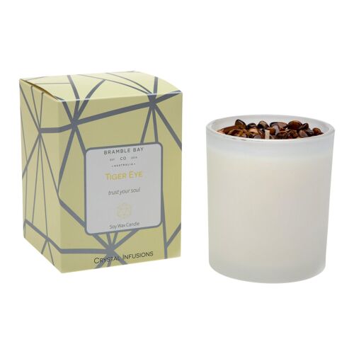 300g Tiger Eye Crystal Infusions Soy Wax Scented Candle - By Bramble Bay