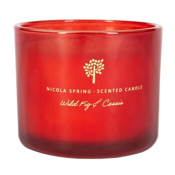 Bougie parfumée à la cire de soja figue sauvage et cassis 300 g - Par Nicola Spring 1