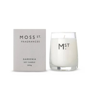 320ml Gardenia Soy Wax Scented Candle - By Moss St. Fragrances