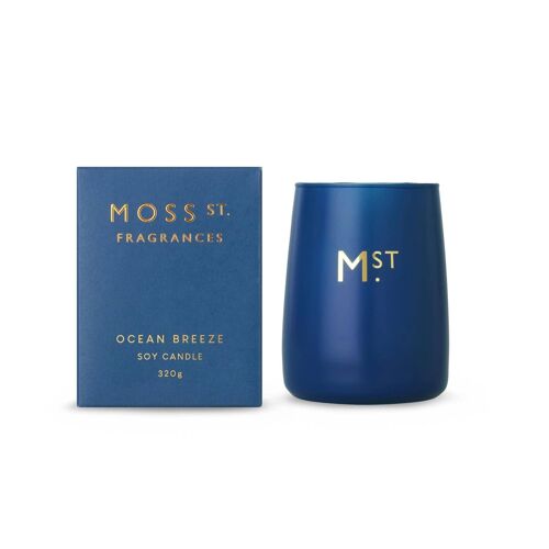 320ml Ocean Breeze Soy Wax Scented Candle - By Moss St. Fragrances