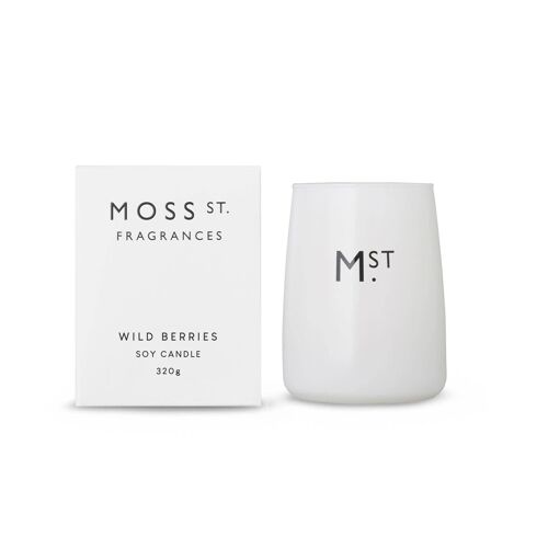 320ml Wild Berries Soy Wax Scented Candle - By Moss St. Fragrances