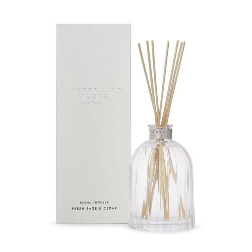 350ml Fresh Sage & Cedar Scented Reed Diffuser - By Peppermint Grove