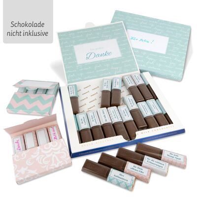 Beste Freundin / Bester Freund | Aufkleber Set, Premium Banderole & Mini Schachteln | für 3 personalisierte Geschenke