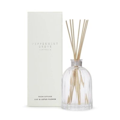 350ml Lily & Lotus Flower Scented Reed Diffuser - By Peppermint Grove