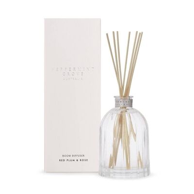350ml Red Plum & Rose Scented Reed Diffuser - By Peppermint Grove