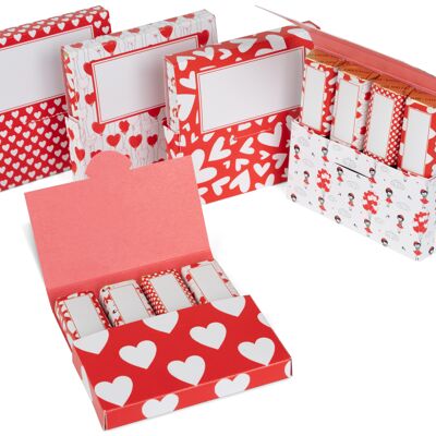 5 piccoli regali di ringraziamento | Set di adesivi con 5 mini scatole | per 5 regali personalizzati | cuori